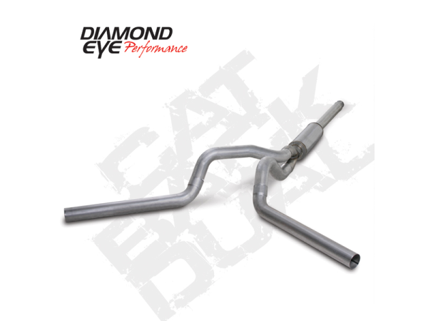 Diamond Eye Performance - Diamond Eye Performance Cat Back Exhaust 94-97.5 Ford F250/F350 Superduty 4 Inch With Muffler Single/Dual Aluminum - K4312A