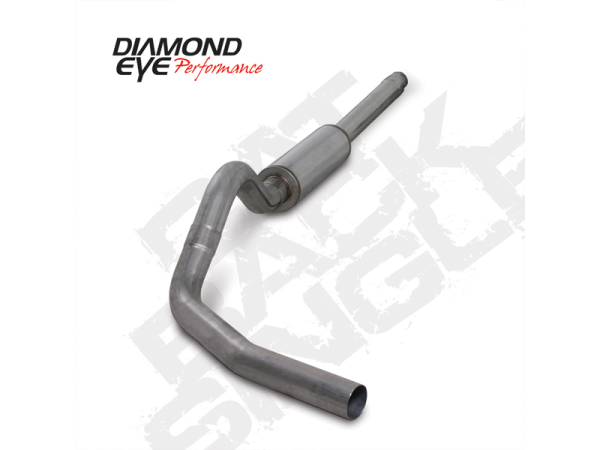 Diamond Eye Performance - Diamond Eye Performance Cat Back Exhaust 94-97.5 Ford F250/F350 Superduty 4 inch Single In/Out Pass With Muffler Stainless - K4310S