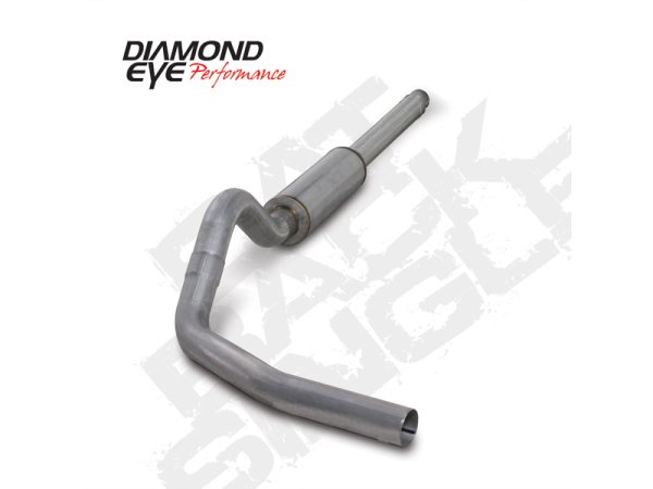 Diamond Eye Performance - Diamond Eye Performance Cat Back Exhaust 94-97.5 Ford F250/F350 Superduty 4 Inch Single In/Out Pass With Muffler Aluminum - K4310A