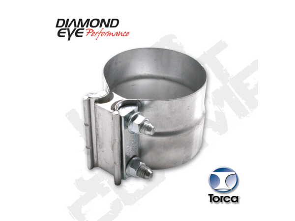 Diamond Eye Performance - Diamond Eye Performance Exhaust Clamp 4 Inch Stainless Torca Lap-Joint Clamp - L40SA