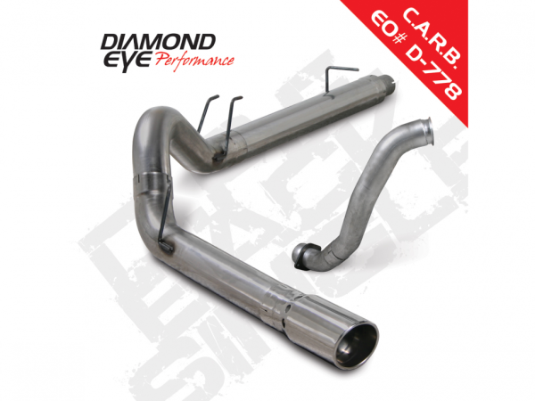 Diamond Eye Performance - Diamond Eye Performance DPF Back Exhaust For 08-10 Ford 6.4L Power Stoke F250/F350 5 Inch Single Pass Stainless Steel - K5371S