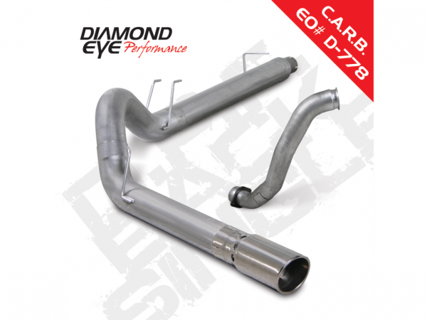 Diamond Eye Performance - Diamond Eye Performance DPF Back Exhaust For 08-10 Ford 6.4L Power Stoke F250/F350 5 Inch Single Passenger Side Aluminized - K5371A