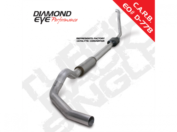 Diamond Eye Performance - Diamond Eye Performance Turbo Back Exhaust 94-97.5 Ford F250/F350 Superduty 5 Inch With Muffler Single/Dual Pass Aluminum - K5314A