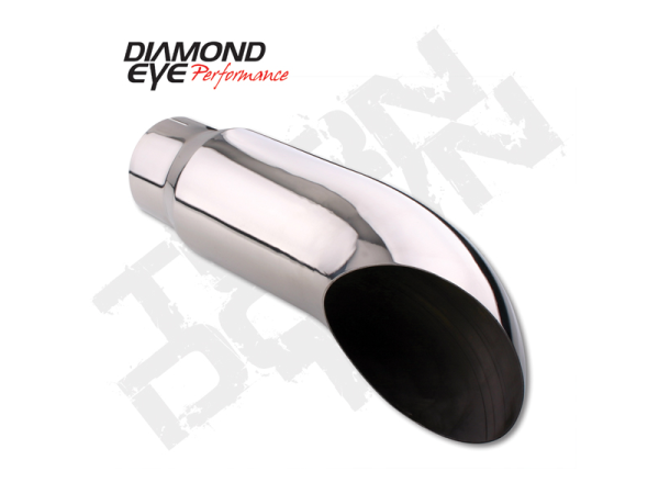 Diamond Eye Performance - Diamond Eye Performance Exhaust Tail Pipe Tip Vented Rolled Angle 4 inch ID X 5 Inch OD X 16 Inch Long - 4418TD