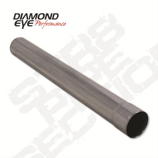 Diamond Eye Performance - Diamond Eye Performance Exhaust Pipe 36 Inch Stainless 4 Inch OD Straight Bumped On One End - 420036