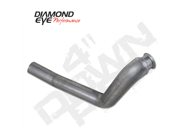 Diamond Eye Performance - Diamond Eye Performance Turbo Down Pipe 4 Inch Inlet/Outlet Steel No Oxygen Sensor Bung For 98-02 Ford E-Series Van 7.3L - 124011