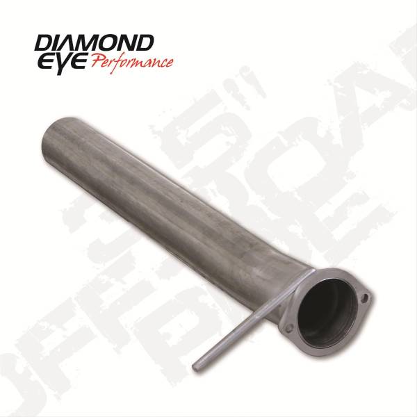 Diamond Eye Performance - Diamond Eye Performance Turbo Down Pipe 94-97.5 F250/F350 2nd Section No Oxygen Sensor 3 In. Inlet/Outlet Aluminized - 122003