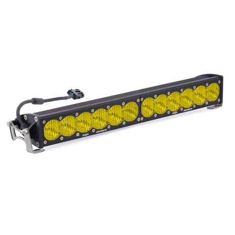 Baja Designs - Baja Designs 20 Inch LED Light Bar Single Amber Straight Wide Driving Combo Pattern OnX6 - 452014