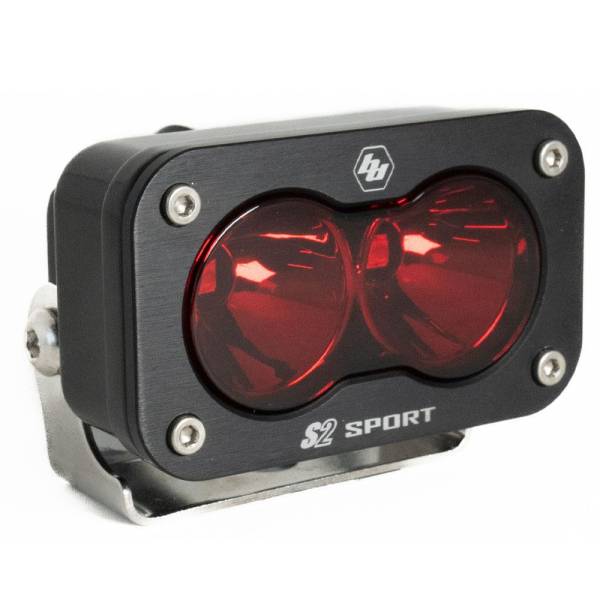 Baja Designs - Baja Designs LED Work Light Red Lens Spot Pattern S2 Sport - 540001RD