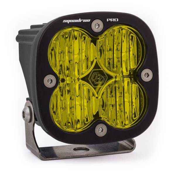 Baja Designs - Baja Designs LED Light Pod Black Amber Lens Wide Cornering Pattern Squadron Pro - 490015