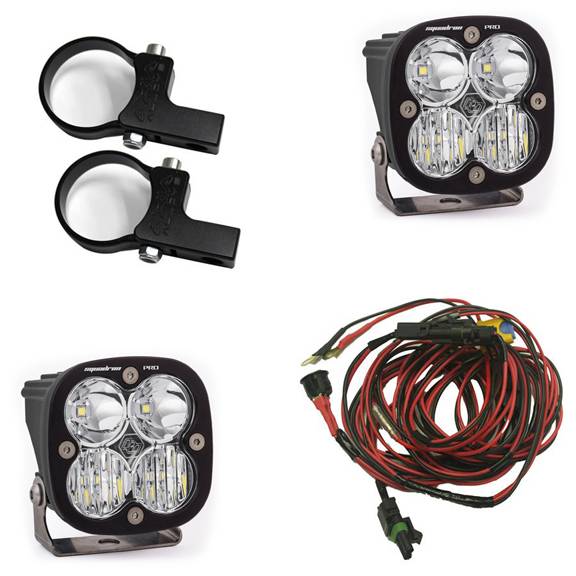 Baja Designs - Baja Designs LED Light Pods Kit W/Horiz Mounts 1.75 Inch Harness Squadron Pro - 497104