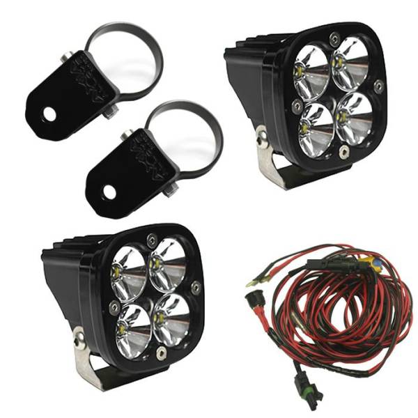 Baja Designs - Baja Designs LED Light Pods Kit W/A Pillar Mounts 2.00 Inch Harness Squadron Pro - 497102