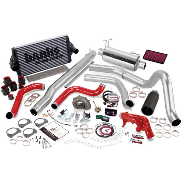 Banks Power - Banks Power PowerPack Bundle Complete Power System W/Single Exit Exhaust Black Tip 99.5 Ford 7.3L F250/F350 Automatic Transmission - 47541-B