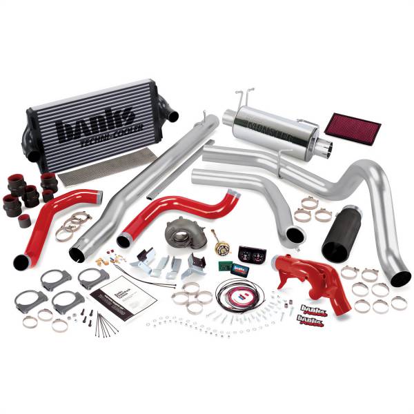Banks Power - Banks Power PowerPack Bundle Complete Power System W/Single Exit Exhaust Black Tip 99 Ford 7.3L F250/F350 Manual Transmission - 47528-B