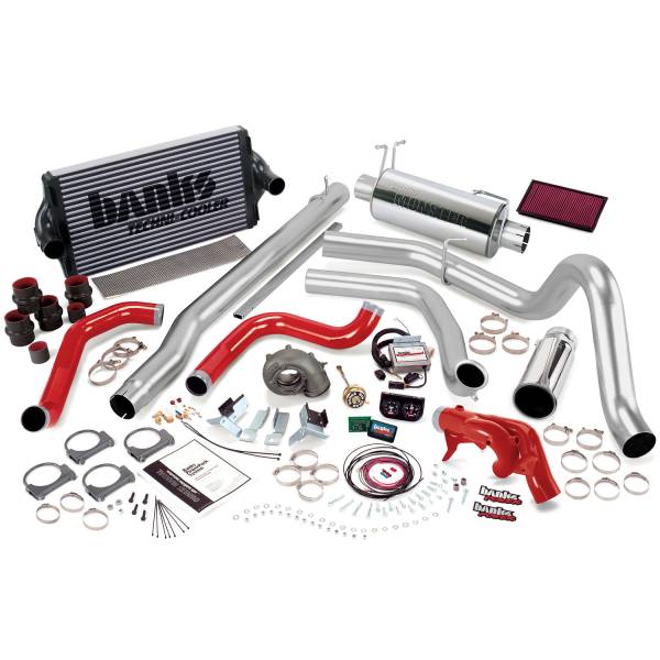 Banks Power - Banks Power PowerPack Bundle Complete Power System W/Single Exit Exhaust Chrome Tip 99.5 Ford 7.3L F250/F350 Automatic Transmission - 47541