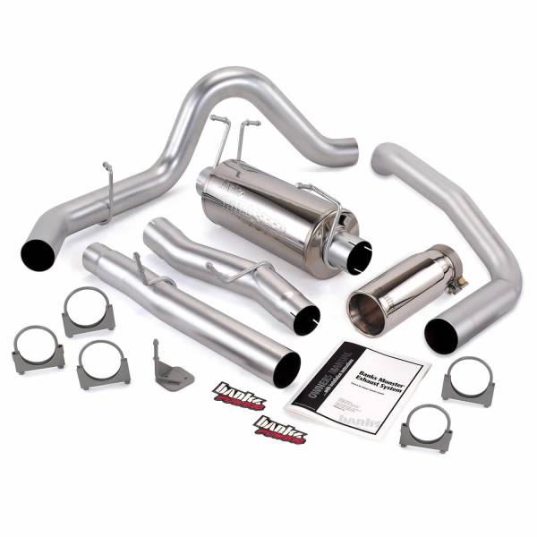 Banks Power - Banks Power Monster Exhaust System Single Exit Chrome Round Tip 03-07 Ford 6.0L Excursion - 48788