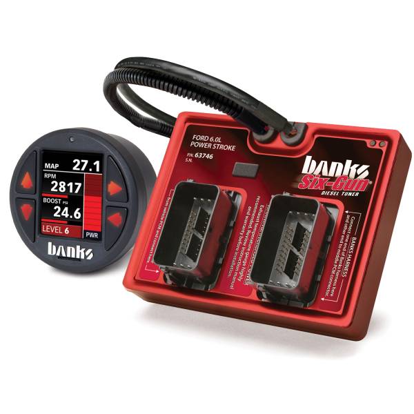 Banks Power - Banks Power Six-Gun Diesel Tuner with Banks iDash 1.8 Super Gauge for use with 2003-2007 Ford 6.0 Truck/2003-2005 Excursion - 61424