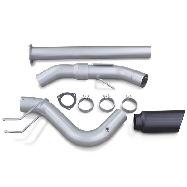 Banks Power - Banks Power Monster Exhaust System Single Exit Black Ob Round Tip 2017-2022 Ford Super Duty 6.7L Diesel - 49794-B