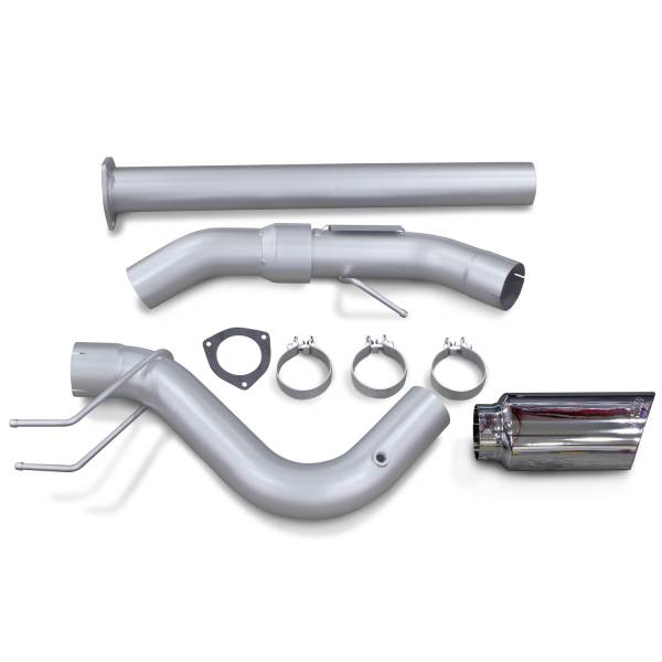 Banks Power - Banks Power Monster Exhaust System Single Exit Chrome Ob Round Tip 2017- 2022 Ford Super Duty 6.7L Diesel - 49794