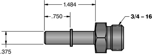 Fleece Performance - Fleece Performance 3/8 Inch Quick Connect to 3/4 Inch-16 O-ring (-8 AN) - FPE-34551-A