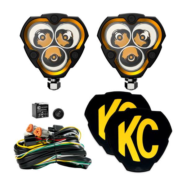 KC HiLiTES - KC HiLiTES KC FLEX ERA 3 LED 3.5in Spot 2-Light System Universal - 282