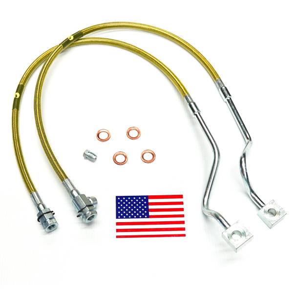 Superlift - Superlift Bulletproof Brake Hose - Front - 1999-2004 Ford F-250 and F-350 with 4-8 inch Lift Kit - 91510