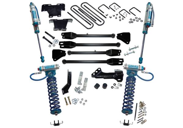 Superlift - Superlift 4" King Ed 4-Link Lift Kit-17-22 F250/350 4WD w King Frt Clvrs & Res Rr Shcks - K166KG