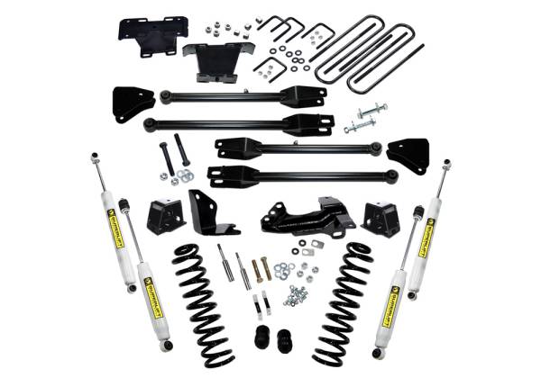 Superlift - Superlift 4 inch Lift Kit - 2005-2007 Ford F-250 and F-350 Super Duty 4WD - Diesel Engine - with a 4-Link Conversion and Superlift Shocks - K230