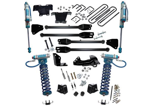 Superlift - Superlift 4 inch Lift Kit - 2005-2007 Ford F-250 and F-350 Super Duty 4WD with a 4-Link Conversion and King Coilover and Shocks - K230KG