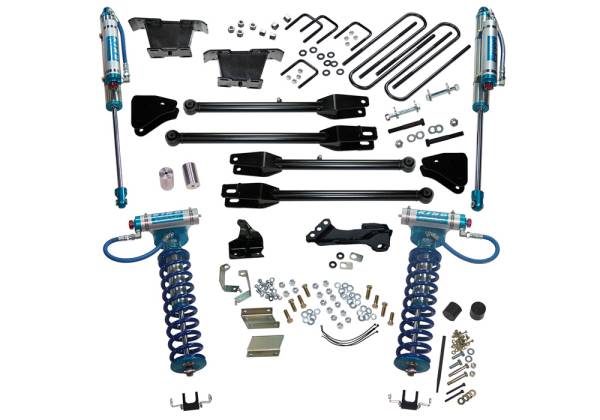 Superlift - Superlift 4 inch Lift Kit - 2011-2016 Ford F-250 and F-350 Super Duty 4WD with a 4-Link Conversion and King Coilovers and Shocks - K236KG