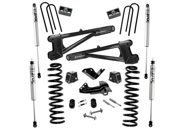 Superlift - Superlift 4 inch Lift Kit - 2005-2007 Ford F-250/350 4WD Diesel Engine with Replacement Radius Arms with FOX 2.0 Series Shocks - K975F