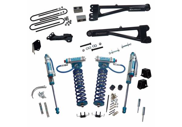 Superlift - Superlift 4 inch Lift Kit - 2005-2007 Ford F-250 and F-350 Super Duty with Replacement Radius Arms, King Coilovers and King rear Shocks - K975KG