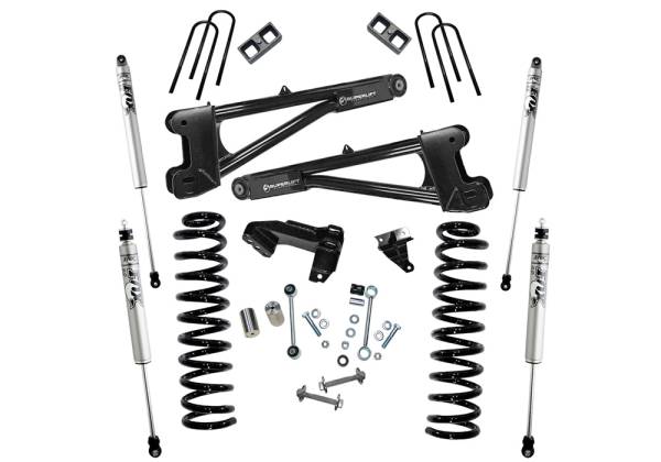 Superlift - Superlift 4 inch Lift Kit - 2008-2010 Ford F-250/350 4WD Diesel Engine with Replacement Radius Arms with FOX 2.0 Series Shocks - K981F