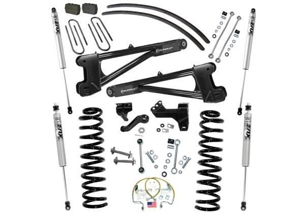 Superlift - Superlift 6 inch Lift Kit - 2008-2010 Ford F-250/350 4WD Diesel Engine with Replacement Radius Arms with FOX 2.0 Series Shocks - K983F