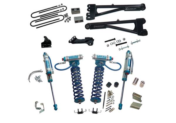 Superlift - Superlift 4 inch Lift Kit - 2011-2016 Ford F-250 and F-350 Super Duty 4WD with Replacement Radius Arms, King Coilovers and King rear Shocks - K987KG