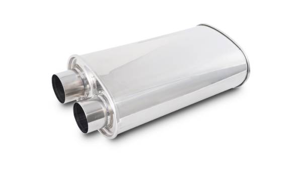 Vibrant Performance - Vibrant Performance STREETPOWER Oval Muffler, 2.50" inlet/outlet (Same side) - 1159