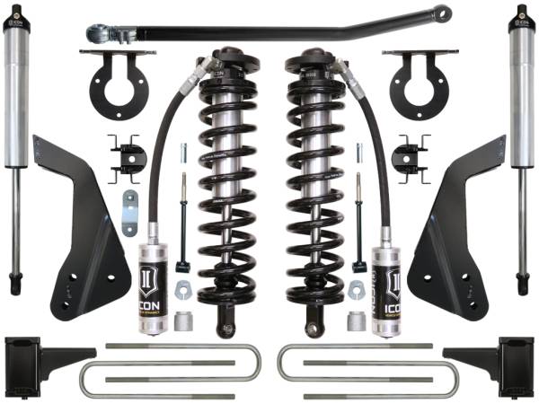ICON Vehicle Dynamics - ICON Vehicle Dynamics 2005-2007 FORD F-250/F-350 4-5.5" LIFT STAGE 2 COILOVER CONVERSION SYSTEM - K63112