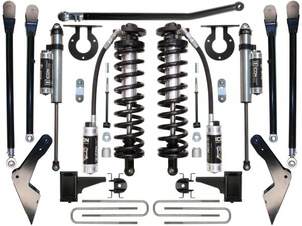 ICON Vehicle Dynamics - ICON Vehicle Dynamics 2005-2007 FORD F-250/F-350 4-5.5" LIFT STAGE 4 COILOVER CONVERSION SYSTEM - K63114