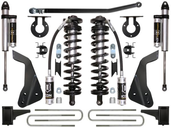 ICON Vehicle Dynamics - ICON Vehicle Dynamics 2008-2010 FORD F-250/F-350 4-5.5" LIFT STAGE 3 COILOVER CONVERSION SYSTEM - K63123
