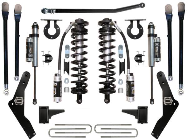 ICON Vehicle Dynamics - ICON Vehicle Dynamics 2011-2016 FORD F-250/F-350 4-5.5" LIFT STAGE 4 COILOVER CONVERSION SYSTEM - K63134