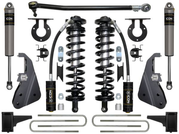 ICON Vehicle Dynamics - ICON Vehicle Dynamics 2017-2022 FORD F-250/F-350 4-5.5" LIFT STAGE 2 COILOVER CONVERSION SYSTEM - K63152
