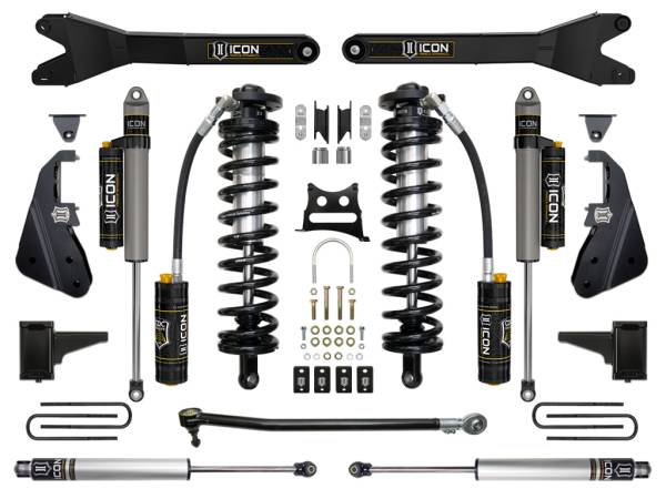 ICON Vehicle Dynamics - ICON Vehicle Dynamics 2017-2022 FORD F-250/F-350 SUPER DUTY 4-5.5" LIFT STAGE 5 COILOVER CONVERSION SYSTEM WITH RADIUS ARM - K63155R