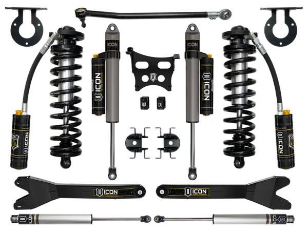 ICON Vehicle Dynamics - ICON Vehicle Dynamics 23 FORD F250/F350 2.5-3" STAGE 4 COILOVER CONVERSION SYSTEM W/ RADIUS ARMS - K63164R