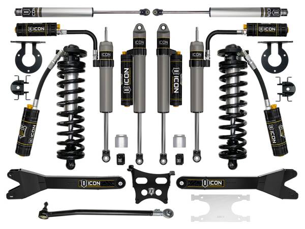 ICON Vehicle Dynamics - ICON Vehicle Dynamics 23 FORD F250/F350 2.5-3" STAGE 5 COILOVER CONVERSION SYSTEM W/ RADIUS ARMS - K63165R