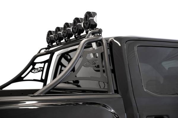 Addictive Desert Designs - Addictive Desert Designs Ford F-150/Raptor PRO Chase Rack with Light Actuator Kit with 50" Light Bar Mount or 5 Round Lights in Hammer Black - C1160030601NA