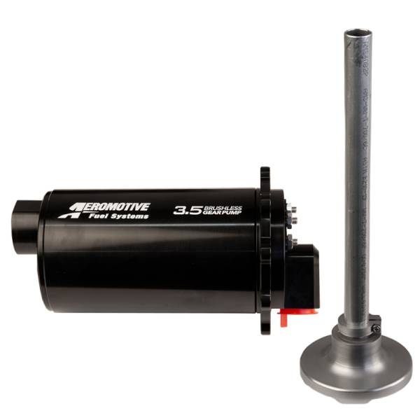 Aeromotive - Aeromotive Brushless Spur Gear Fuel Pump w/TVS Controller - Universal - In-Tank - 90 Deg - 3.5gp - 19321