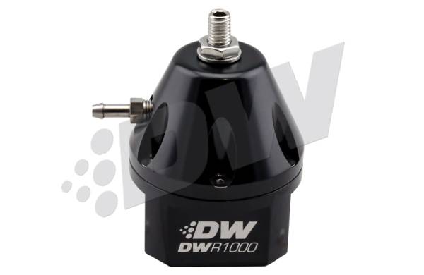 DeatschWerks - DeatschWerks DWR1000 Adjustable Fuel Pressure Regulator - Black - 6-1000-FRB