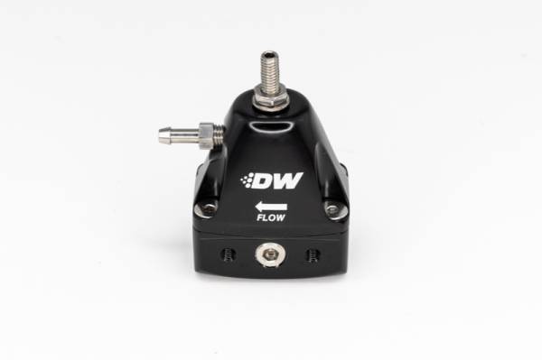 DeatschWerks - DeatschWerks DWR1000iL In-Line Adjustable Fuel Pressure Regulator - Black - 6-1001-FRB