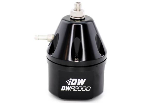 DeatschWerks - DeatschWerks DWR2000 Adjustable Fuel Pressure Regulator - Black - 6-2000-FRB