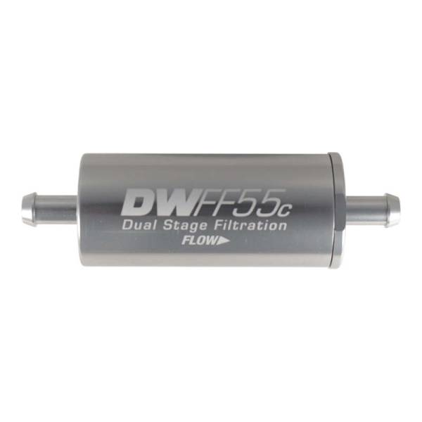 DeatschWerks - DeatschWerks 5/16in 10 Micron 55mm In-Line Fuel Filter Kit - 8-03-55C-010K